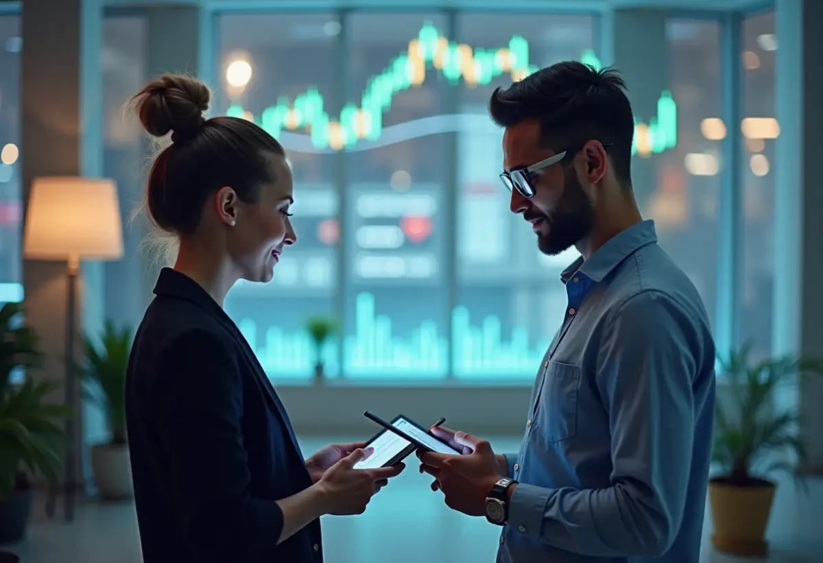 Casal Empreendedor: blindem as finanças do seu negócio AGORA! Casal empreendedor analisando gráficos financeiros em tablet