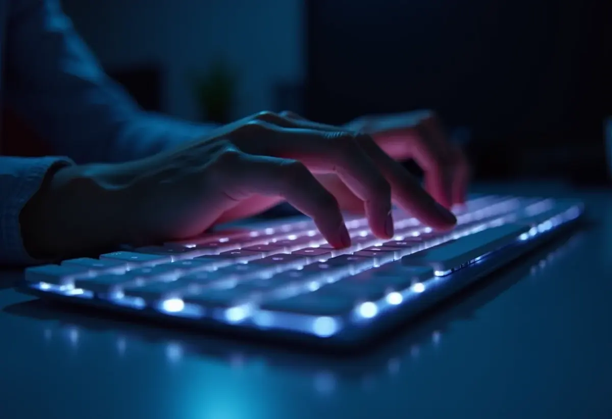 Copywriting e teclado futurista