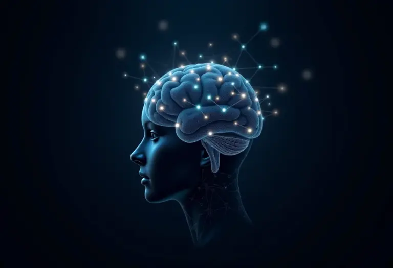 Rede neural representando a compreensão da linguagem pela IA