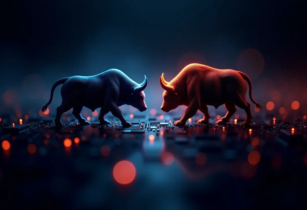 Análise de mercado financeiro com elementos tecnológicos