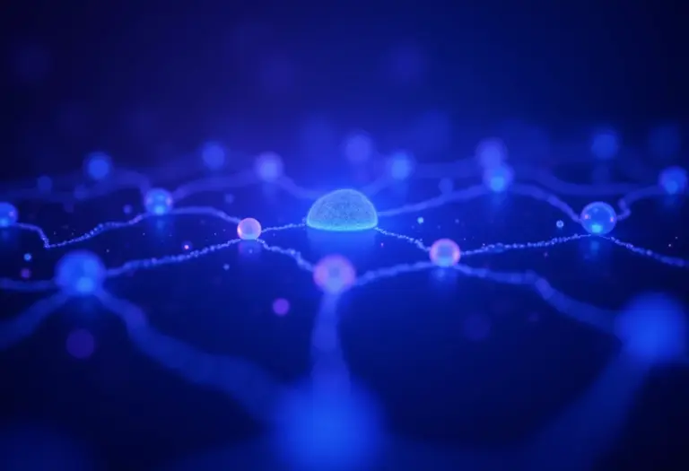 Inovação: O segredo da segurança psicológica no trabalho Rede neural abstrata representando segurança psicológica no trabalho.
