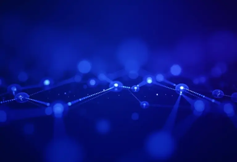 Web3 vai revolucionar suas finanças? Entenda o futuro Visualização abstrata de rede descentralizada representando o futuro das finanças Web3.